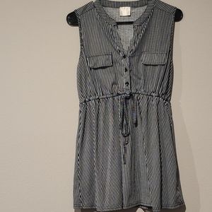 Maternity Striped Tunic Sleeveless Blouse Top Shirt